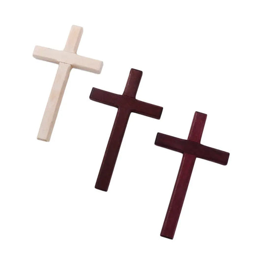 Christian Wooden Cross 12cm(4.7in) Hanging Wall Large Long Crucifix Two Color