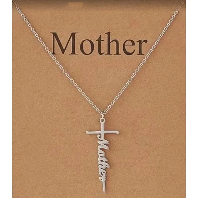 Faith Cross Pendant Necklace Religious Christian Jewelry Mother's Day Gifts for Women