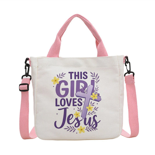 Jesus Christian Tote Bag for Women – Canvas Faith Shoulder Bag