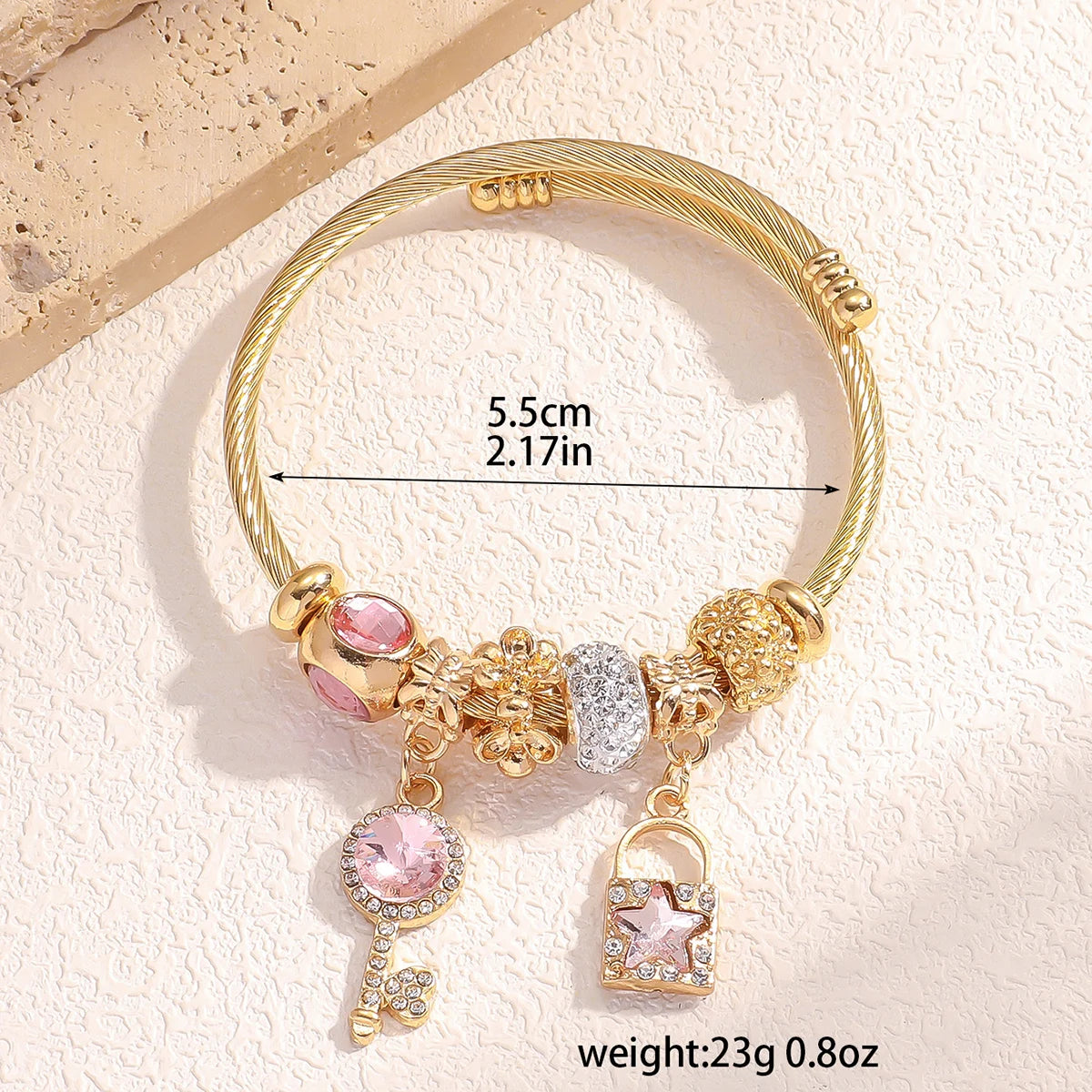 Stainless Steel Multi-Element Charm Bracelet
