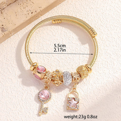 Stainless Steel Multi-Element Charm Bracelet