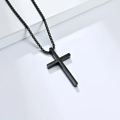 Unisex Titanium Steel Cross Necklace