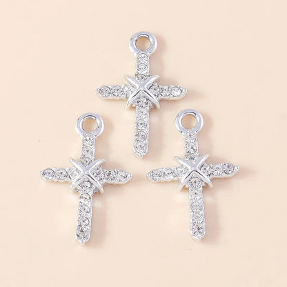 10pcs Luxury Gold Silver Color Cross Charms for Jewelry Making Handmade Crosses Pendant Necklace Keychain Diy Jewelry Findings - Blessings is Here