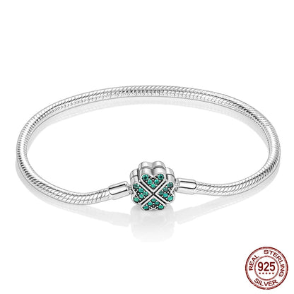925 Silver Star Moon Clover Bracelet