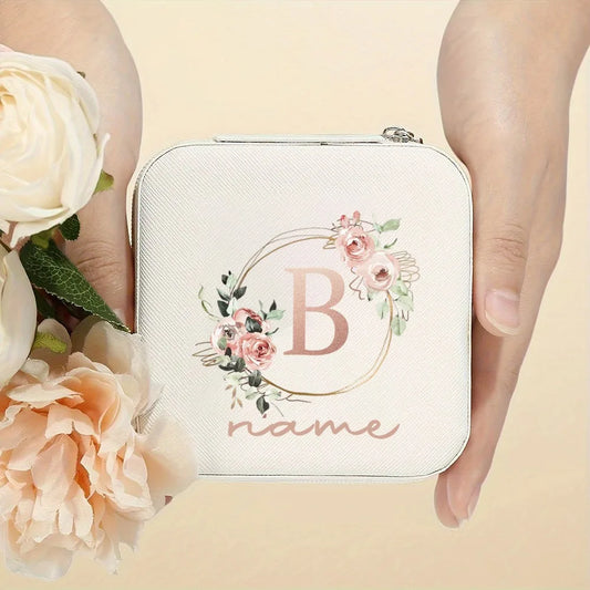 Personalized Flower Alphabet Jewelry Box