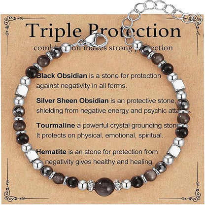 Cross-border new natural stone adjustable lobster buckle 4mm beaded bracelet fashionable women with card bracelet