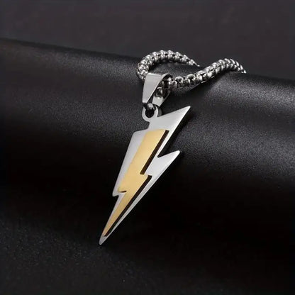 Trendy Golden Gamepad Lightning Necklace