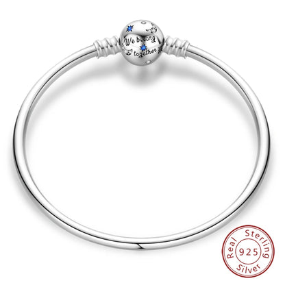 925 Silver Star Moon Clover Bracelet