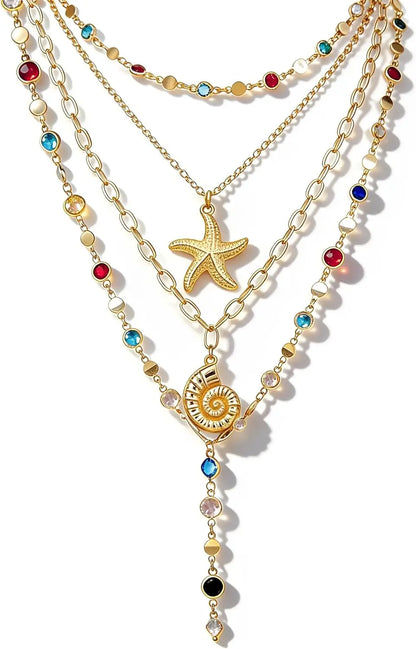 Layered Cross Necklaces for Women Trendy, Bohemian Bead Pearl Y Long Pendant Necklace Set, Vintage Rosary Necklace Adjustable
