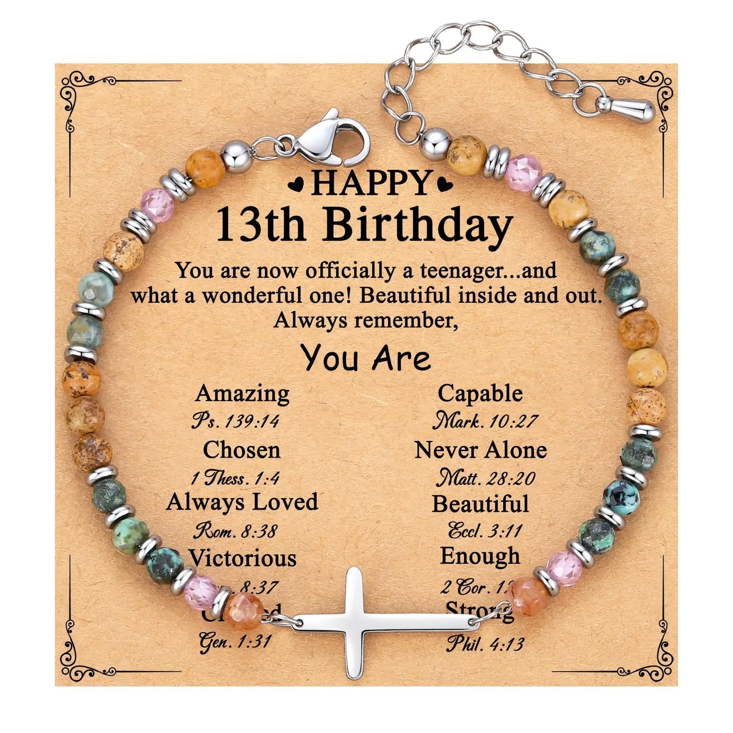 Birthday Christian gifts Cross Bracelet for Women Steel Confirmation Baptism Easter Unique Gift for Girls Friends Daughter Sister