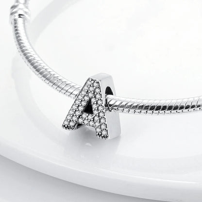 925 Sterling Silver A–Z Alphabet Bracelets