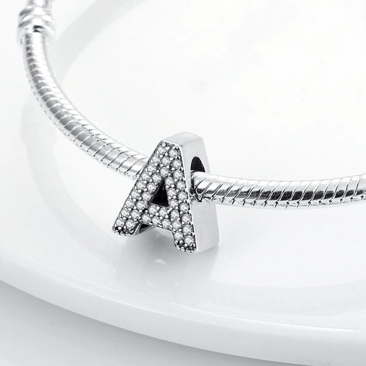 925 Sterling Silver A–Z Alphabet Bracelets
