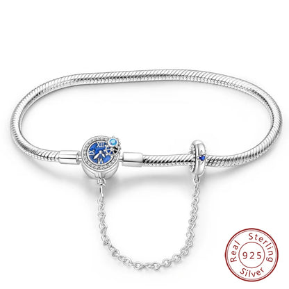 925 Silver Star Moon Clover Bracelet
