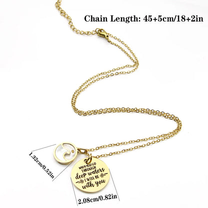 Faith Bracelet for Women – Christian Bible Verse Bracelet, Stainless Steel Inspirational Jewelry, Deep Waters Scripture Gift for Mom, Wife & Friend