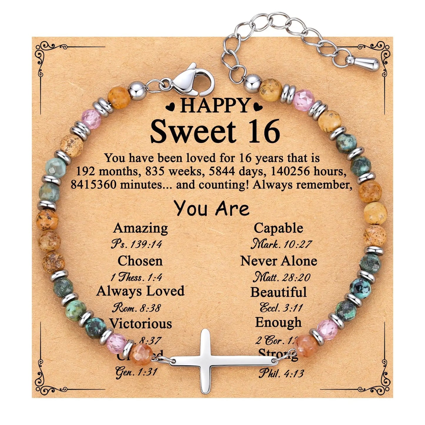 Birthday Christian gifts Cross Bracelet for Women Steel Confirmation Baptism Easter Unique Gift for Girls Friends Daughter Sister