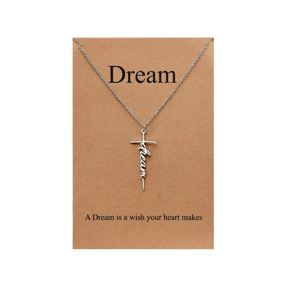 Faith Cross Pendant Necklace Religious Christian Jewelry Mother's Day Gifts for Women