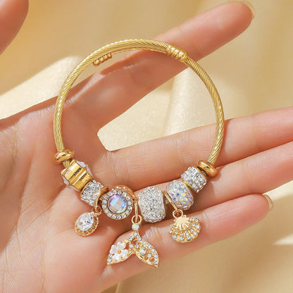 Stainless Steel Multi-Element Charm Bracelet