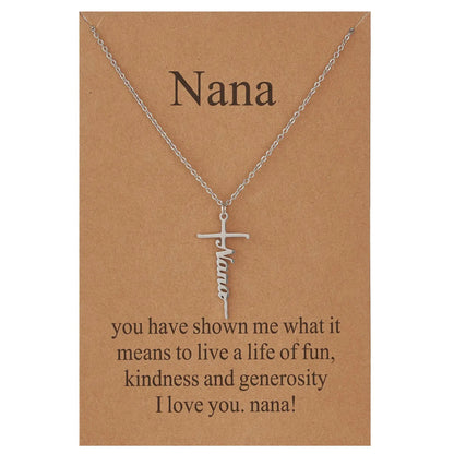 Faith Cross Pendant Necklace Religious Christian Jewelry Mother's Day Gifts for Women