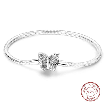 925 Silver Star Moon Clover Bracelet