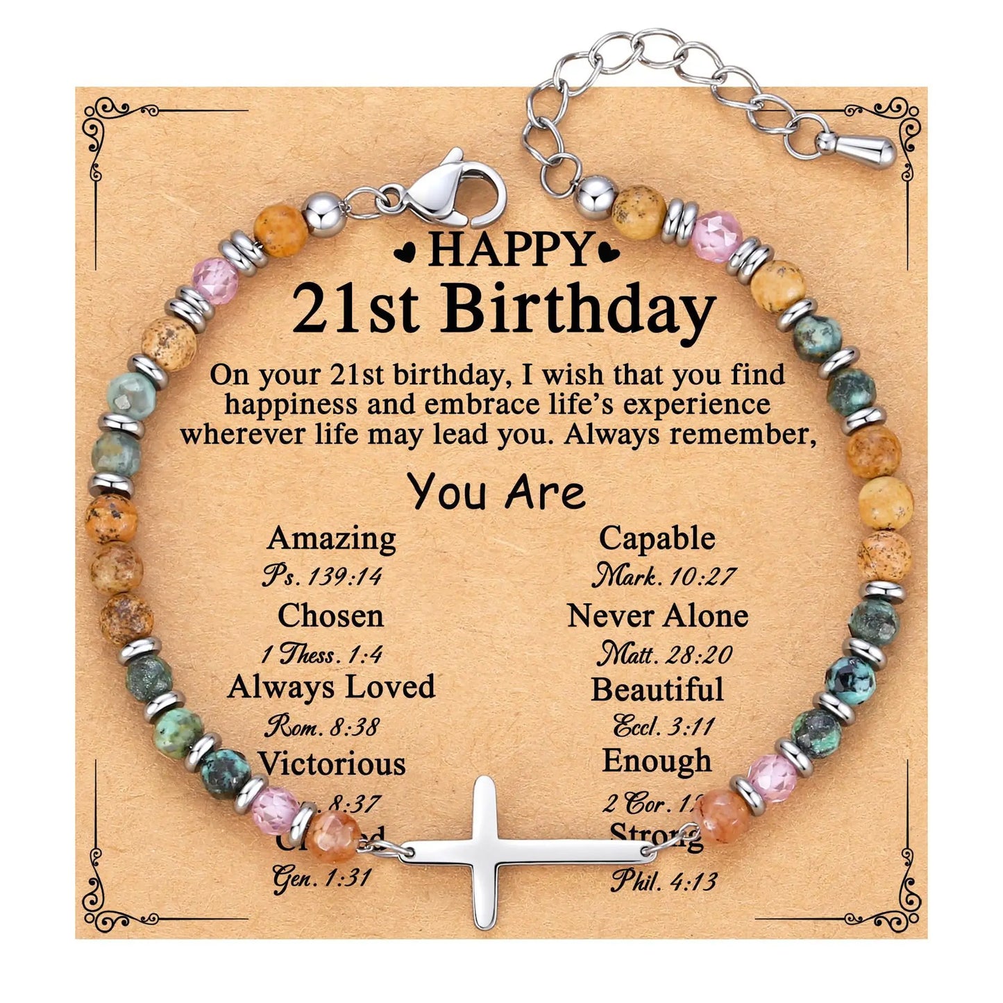 Birthday Christian gifts Cross Bracelet for Women Steel Confirmation Baptism Easter Unique Gift for Girls Friends Daughter Sister