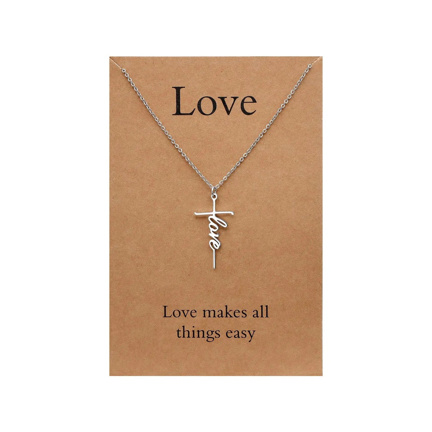 Faith Cross Pendant Necklace Religious Christian Jewelry Mother's Day Gifts for Women