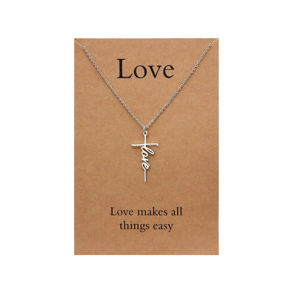 Faith Cross Pendant Necklace Religious Christian Jewelry Mother's Day Gifts for Women