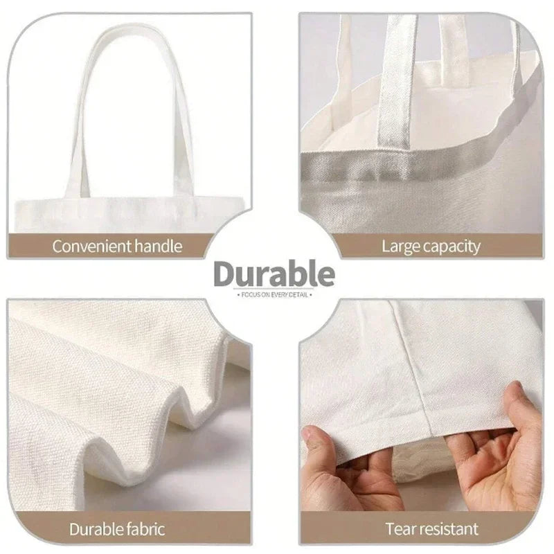 Spacious Christian Canvas Tote Bag for Women – Reusable Faith Bag