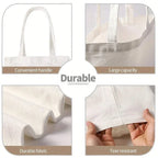 Spacious Christian Canvas Tote Bag for Women – Reusable Faith Bag