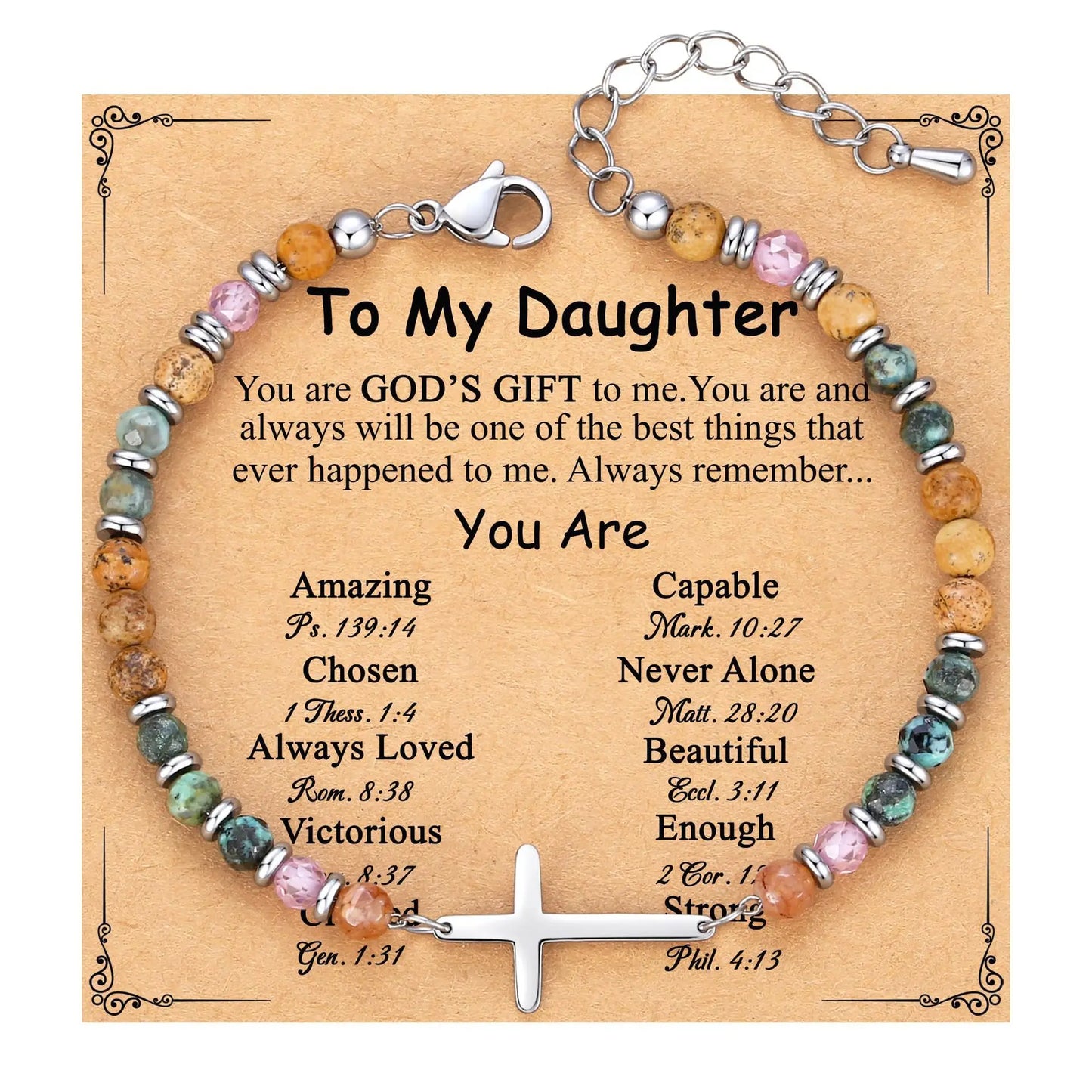 Birthday Christian gifts Cross Bracelet for Women Steel Confirmation Baptism Easter Unique Gift for Girls Friends Daughter Sister
