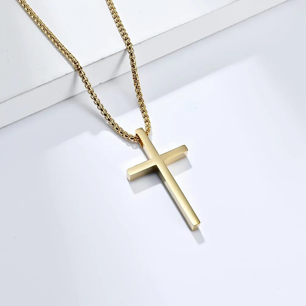 Unisex Titanium Steel Cross Necklace