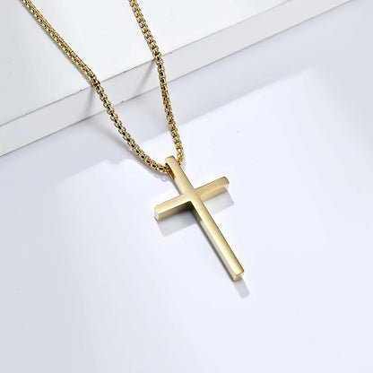 Unisex Titanium Steel Cross Necklace