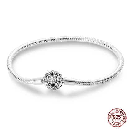 925 Silver Star Moon Clover Bracelet