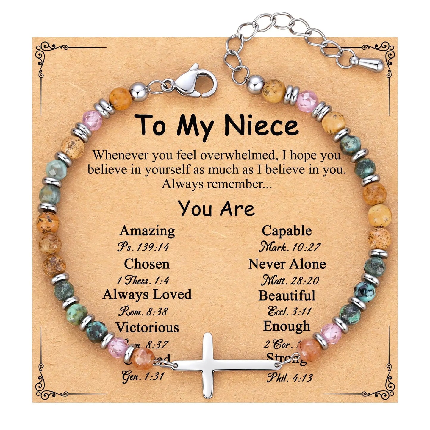 Birthday Christian gifts Cross Bracelet for Women Steel Confirmation Baptism Easter Unique Gift for Girls Friends Daughter Sister