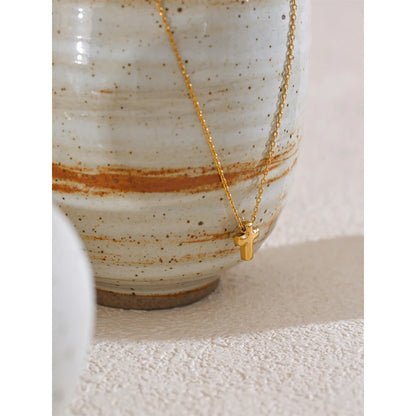 Small  Stainless Steel Chic Cross Casting Charm Pendant Necklace Unique Classic Fashion Jewelry Bijoux Femme