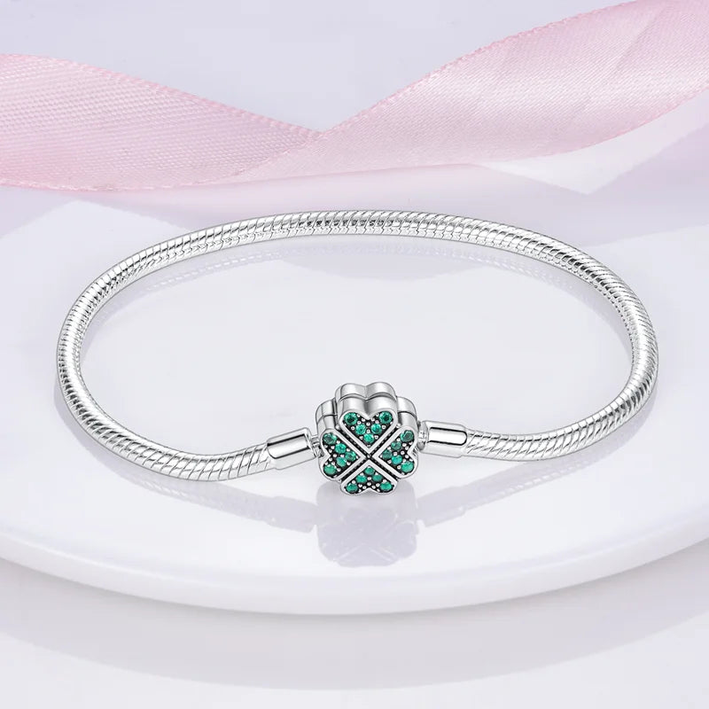 925 Silver Star Moon Clover Bracelet - Blessings is Here