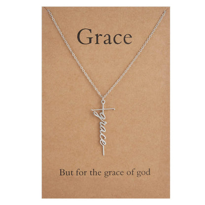 Faith Cross Pendant Necklace Religious Christian Jewelry Mother's Day Gifts for Women