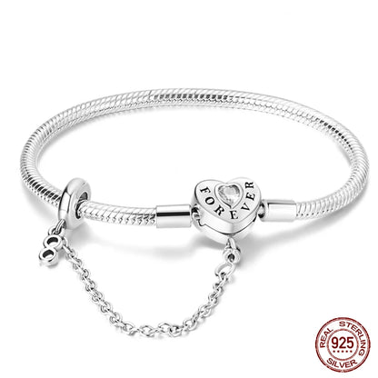 925 Silver Star Moon Clover Bracelet