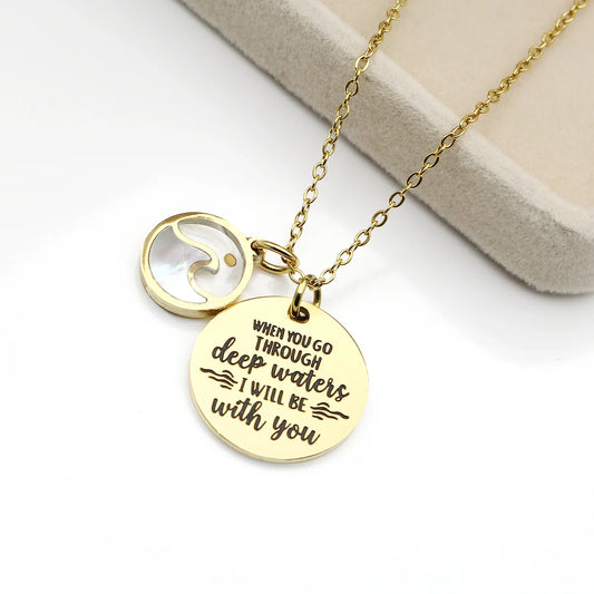 Faith Bracelet for Women – Christian Bible Verse Bracelet, Stainless Steel Inspirational Jewelry, Deep Waters Scripture Gift for Mom, Wife & Friend