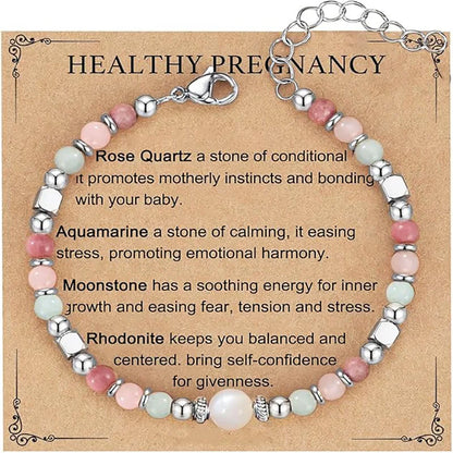 Cross-border new natural stone adjustable lobster buckle 4mm beaded bracelet fashionable women with card bracelet