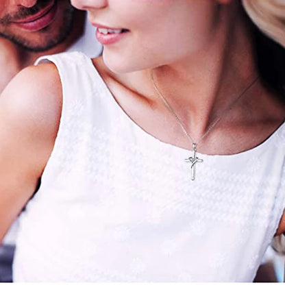 ✝️ Crystal Heart Cross Necklace – Faith, Love & Grace in One Beautiful Piece
