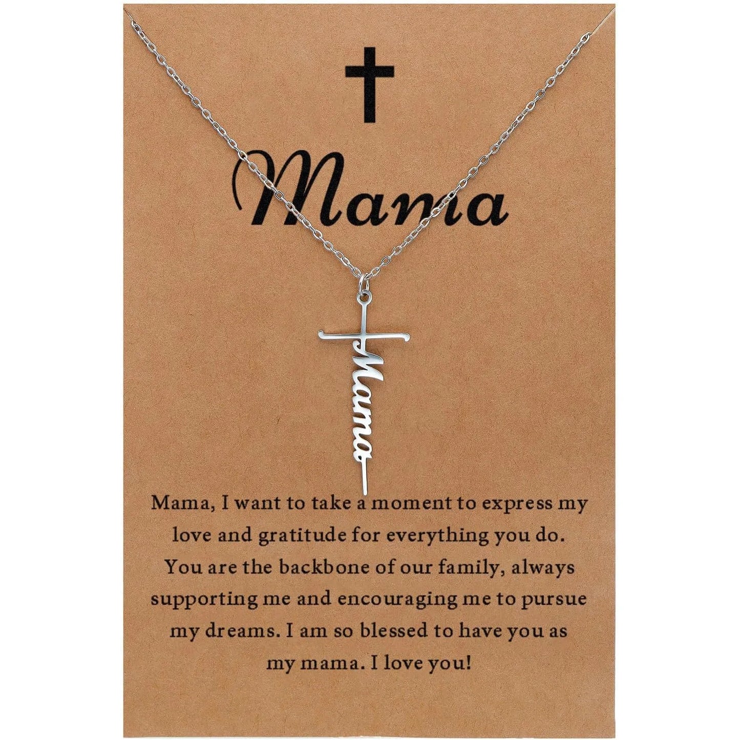 Faith Cross Pendant Necklace Religious Christian Jewelry Mother's Day Gifts for Women