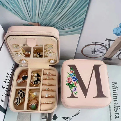 Personalized Flower Alphabet Jewelry Box