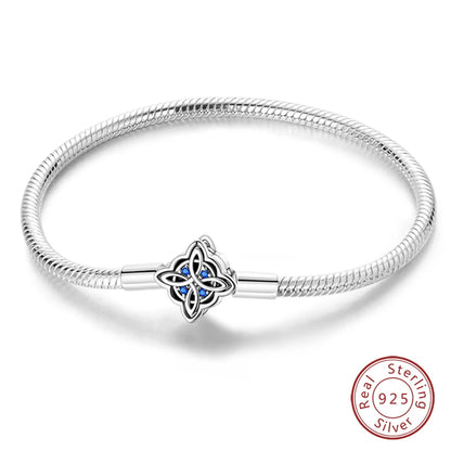 925 Silver Star Moon Clover Bracelet