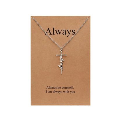 Faith Cross Pendant Necklace Religious Christian Jewelry Mother's Day Gifts for Women