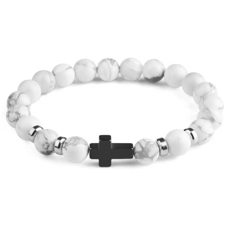 Tigereye Cross Beaded Bracelet - Blessings is Here
